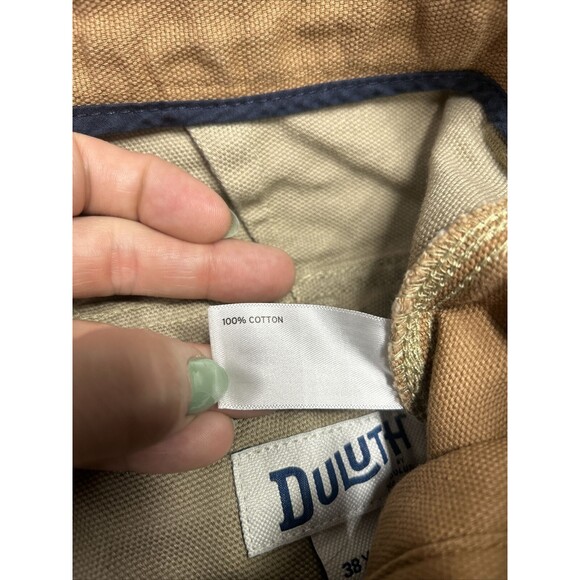 Duluth Trading Relaxed Fit Cargo Carpenter Pants Mens 38x32 Canvas Work Utility - Picture 4 of 9